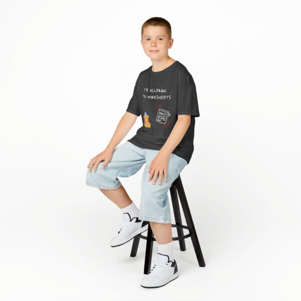 I'm Allergic to Worksheets - Kids Heavy Cotton™ Tee - Image 36