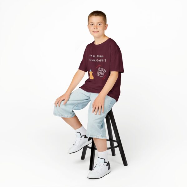 I'm Allergic to Worksheets - Kids Heavy Cotton™ Tee - Image 27