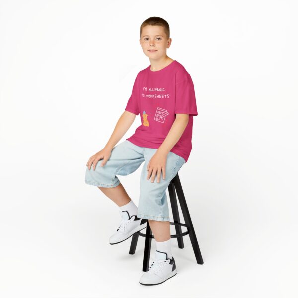 I'm Allergic to Worksheets - Kids Heavy Cotton™ Tee - Image 57