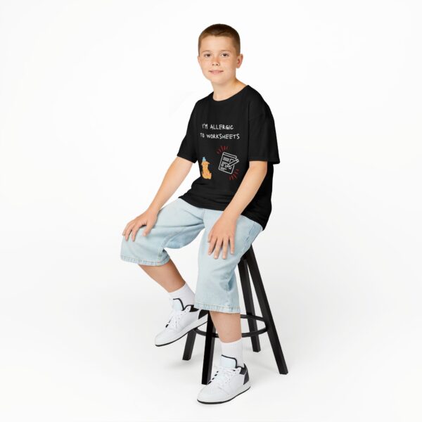 I'm Allergic to Worksheets - Kids Heavy Cotton™ Tee - Image 7