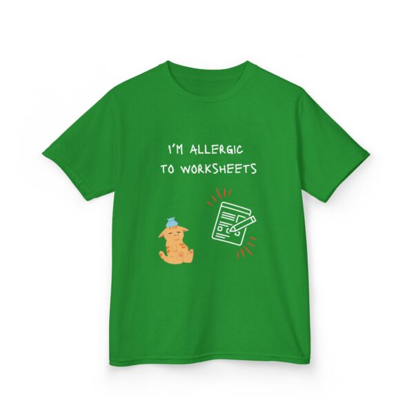 I'm Allergic to Worksheets - Kids Heavy Cotton™ Tee - Image 31