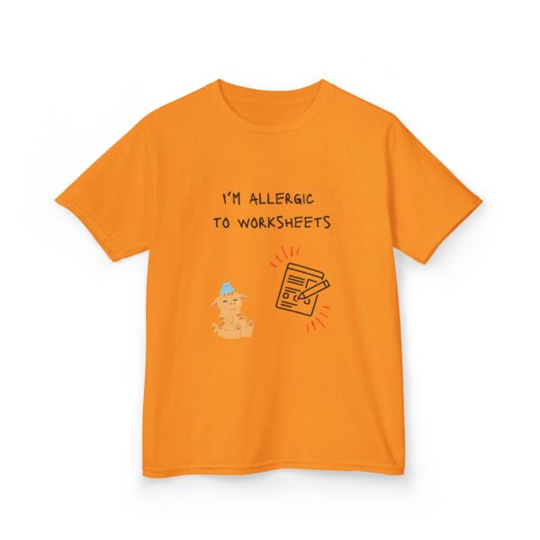 I'm Allergic to Worksheets - Kids Heavy Cotton™ Tee - Image 22