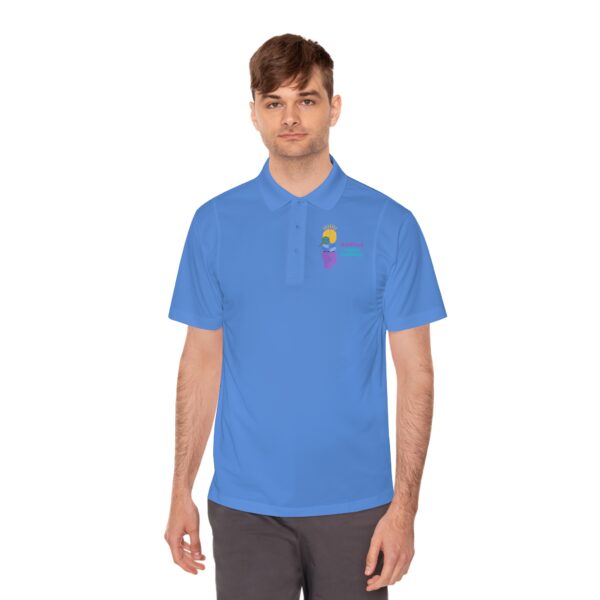 AMPed Hybrid Academy - Men's Sport Polo Shirt - Comfortable Activewear, Casual Weekend Outfits, Gifts for Dad, Gym Wear, Summer Essentials - Image 3
