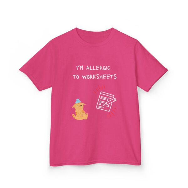 I'm Allergic to Worksheets - Kids Heavy Cotton™ Tee - Image 55
