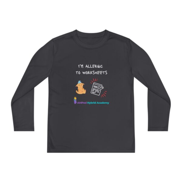 Youth Long Sleeve Tee - "I'm Allergic to Worksheets" Kid's Shirt - Image 17