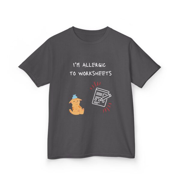 I'm Allergic to Worksheets - Kids Heavy Cotton™ Tee - Image 46