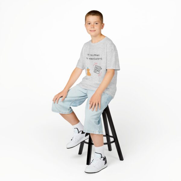 I'm Allergic to Worksheets - Kids Heavy Cotton™ Tee - Image 3