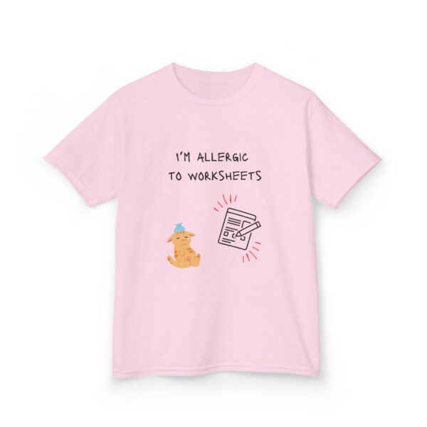 I'm Allergic to Worksheets - Kids Heavy Cotton™ Tee - Image 52