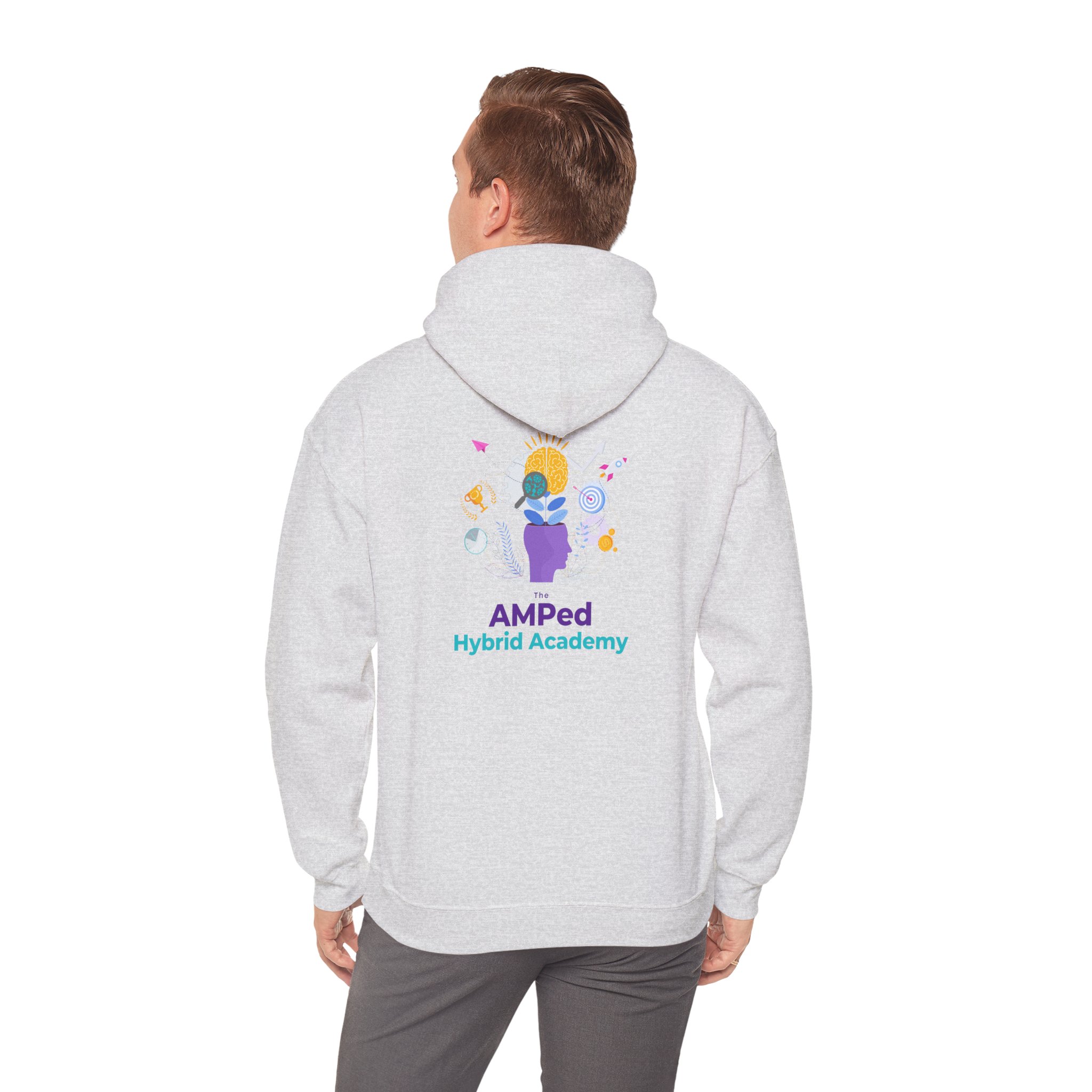 Property of AMPed Hybrid Academy Unisex Hooded Sweatshirt, Cozy Hoodie - Image 11