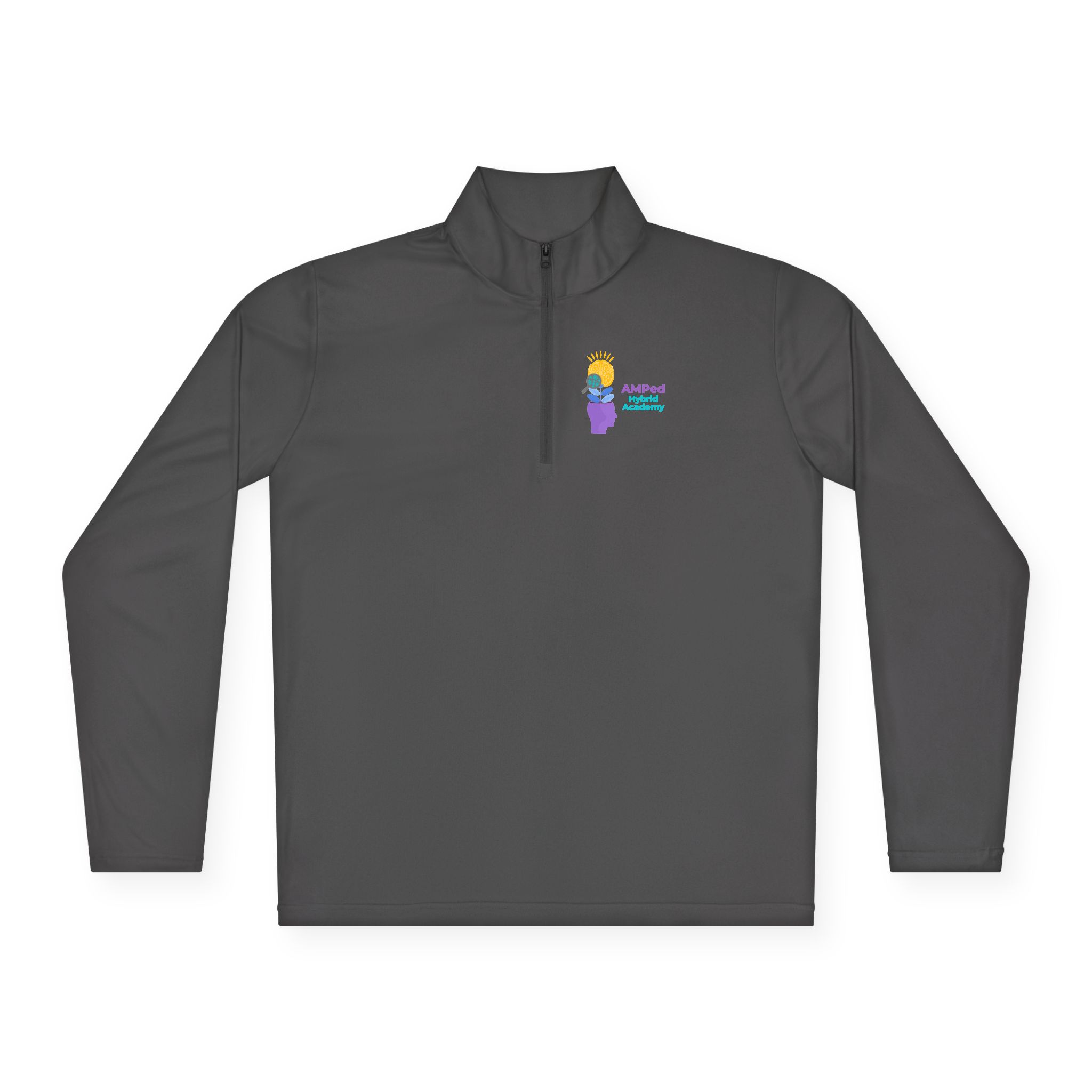 AMPed Hybrid Academy - Cozy Unisex Quarter-Zip Pullover - Image 5