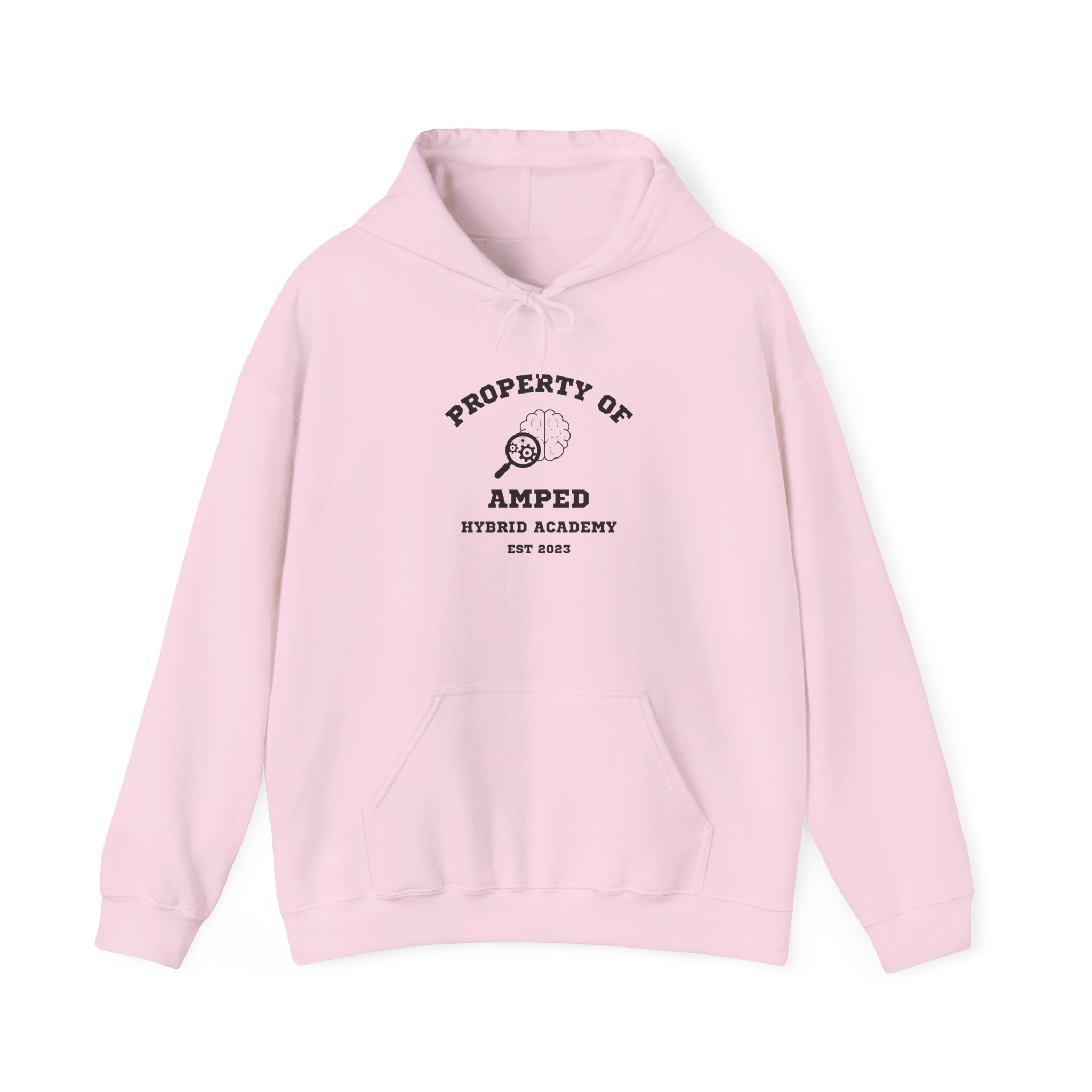 Property of AMPed Hybrid Academy Unisex Hooded Sweatshirt, Cozy Hoodie - Image 32