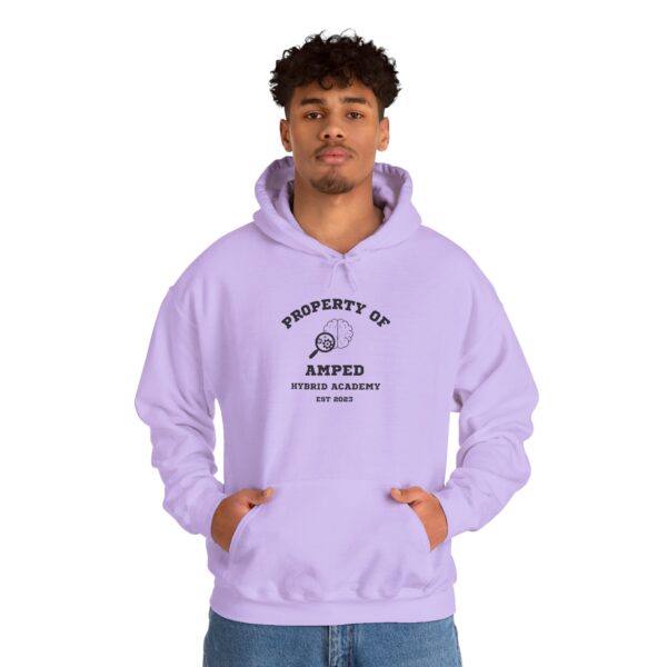Property of AMPed Hybrid Academy Unisex Hooded Sweatshirt, Cozy Hoodie - Image 30