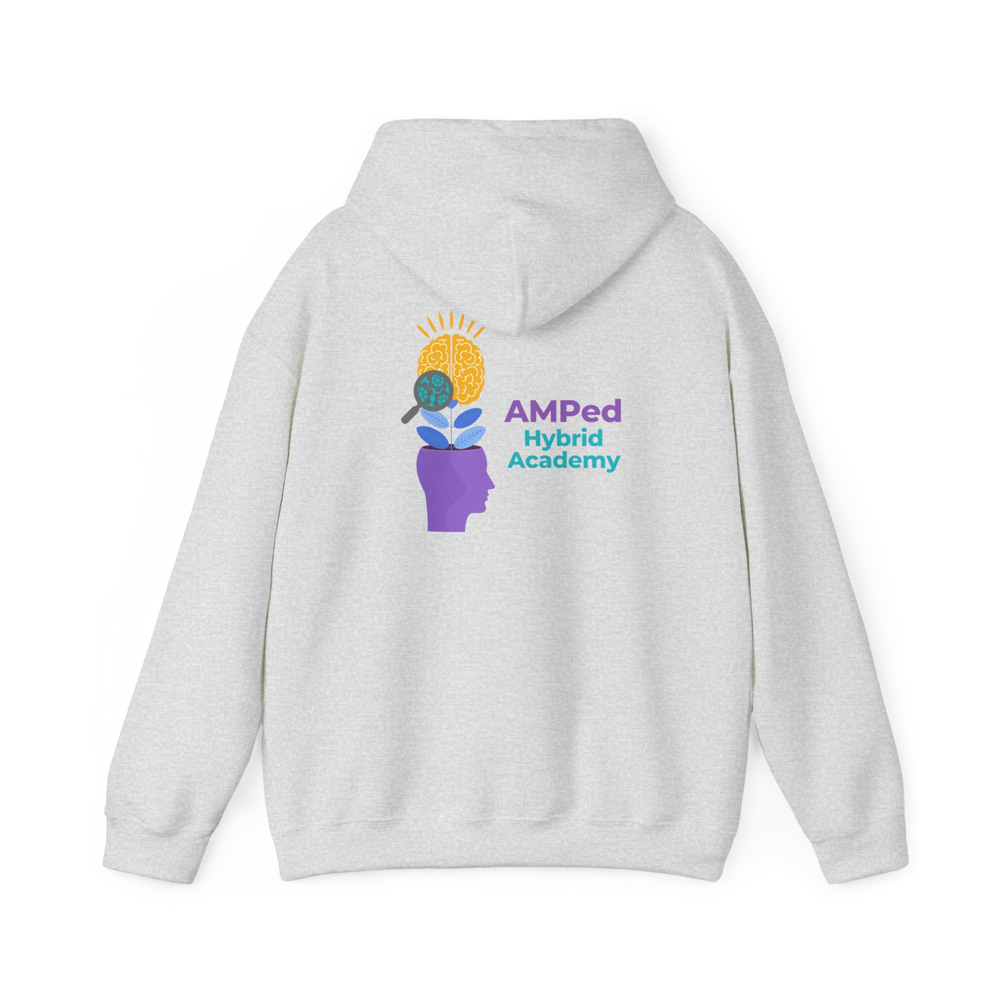 AMPed Hybrid Academy Back Logo - Unisex Hooded Sweatshirt, Cozy Hoodie - Image 8