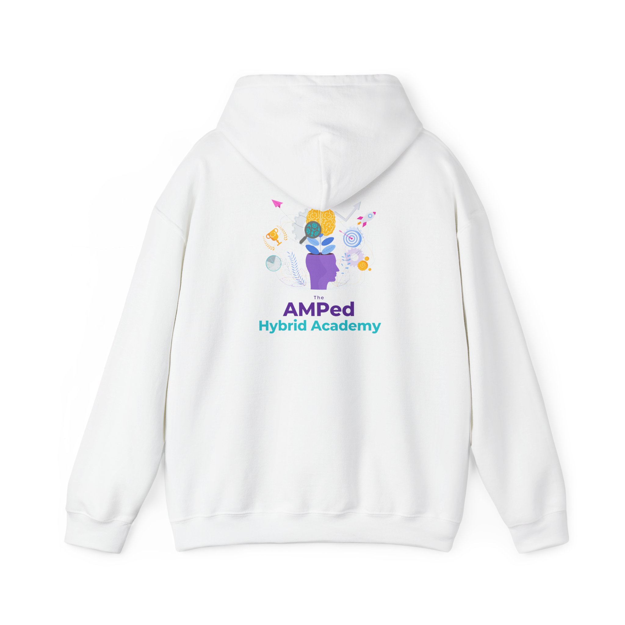 Property of AMPed Hybrid Academy Unisex Hooded Sweatshirt, Cozy Hoodie - Image 2