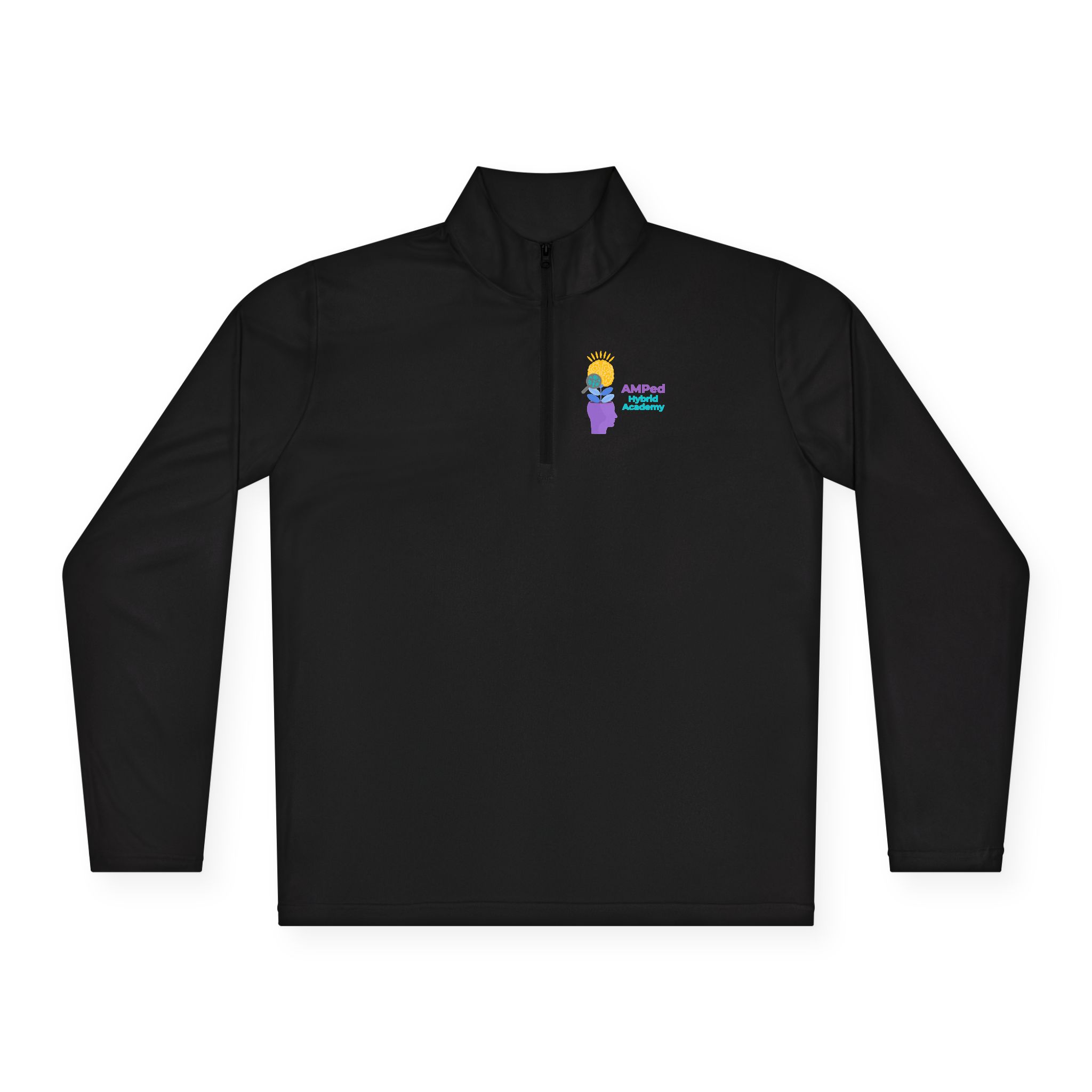 AMPed Hybrid Academy - Cozy Unisex Quarter-Zip Pullover - Image 9