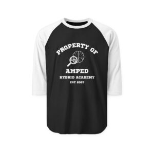 AMPed Hybrid Academy Unisex Raglan Shirt, Casual Wear, Baseball Shirt, Sports Shirt