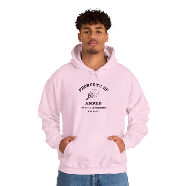 Property of AMPed Hybrid Academy Unisex Hooded Sweatshirt, Cozy Hoodie - Image 35