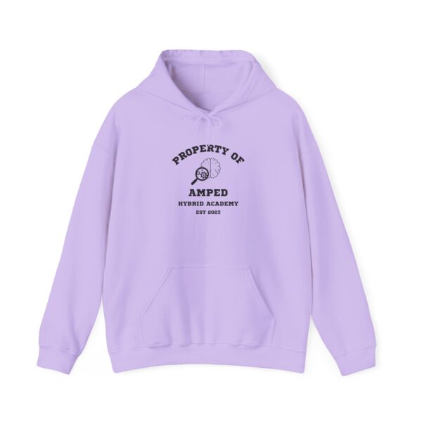 Property of AMPed Hybrid Academy Unisex Hooded Sweatshirt, Cozy Hoodie - Image 27
