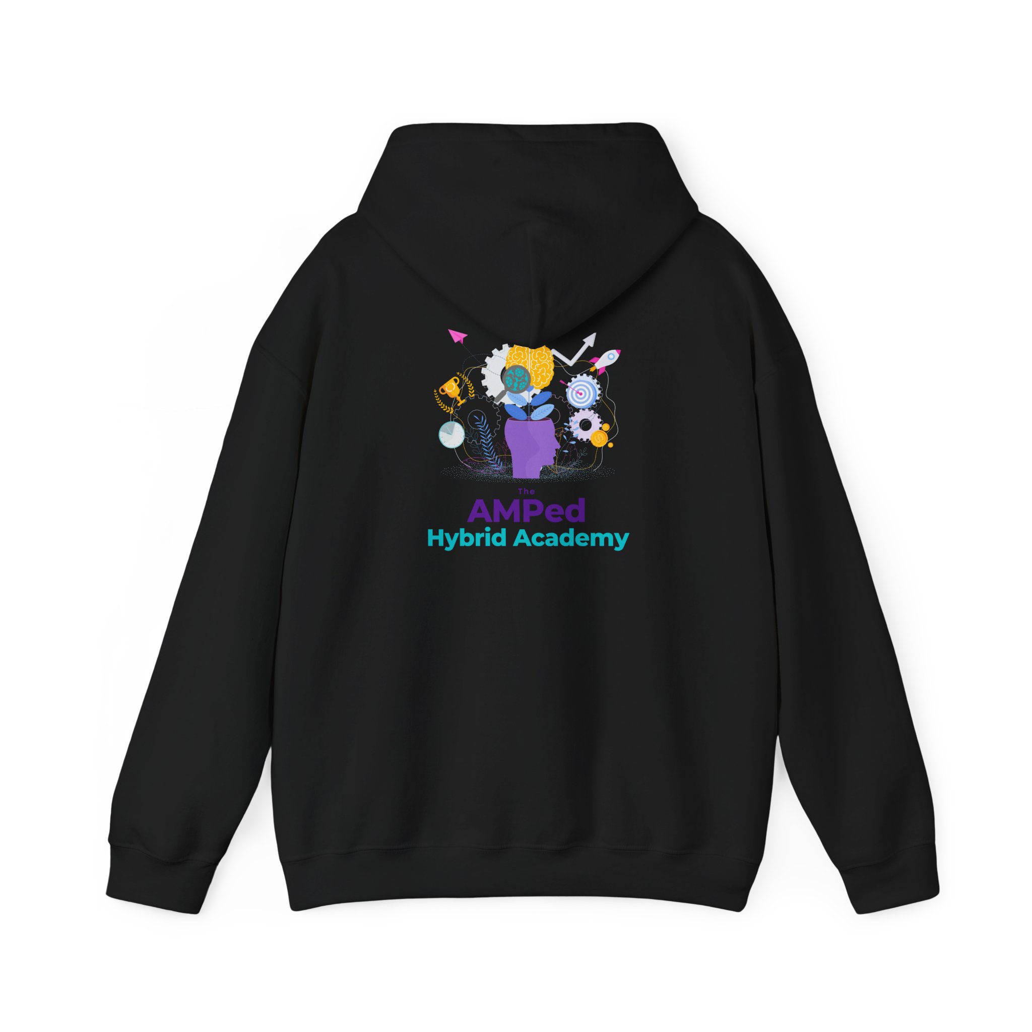 Property of AMPed Hybrid Academy Unisex Hooded Sweatshirt, Cozy Hoodie - Image 13
