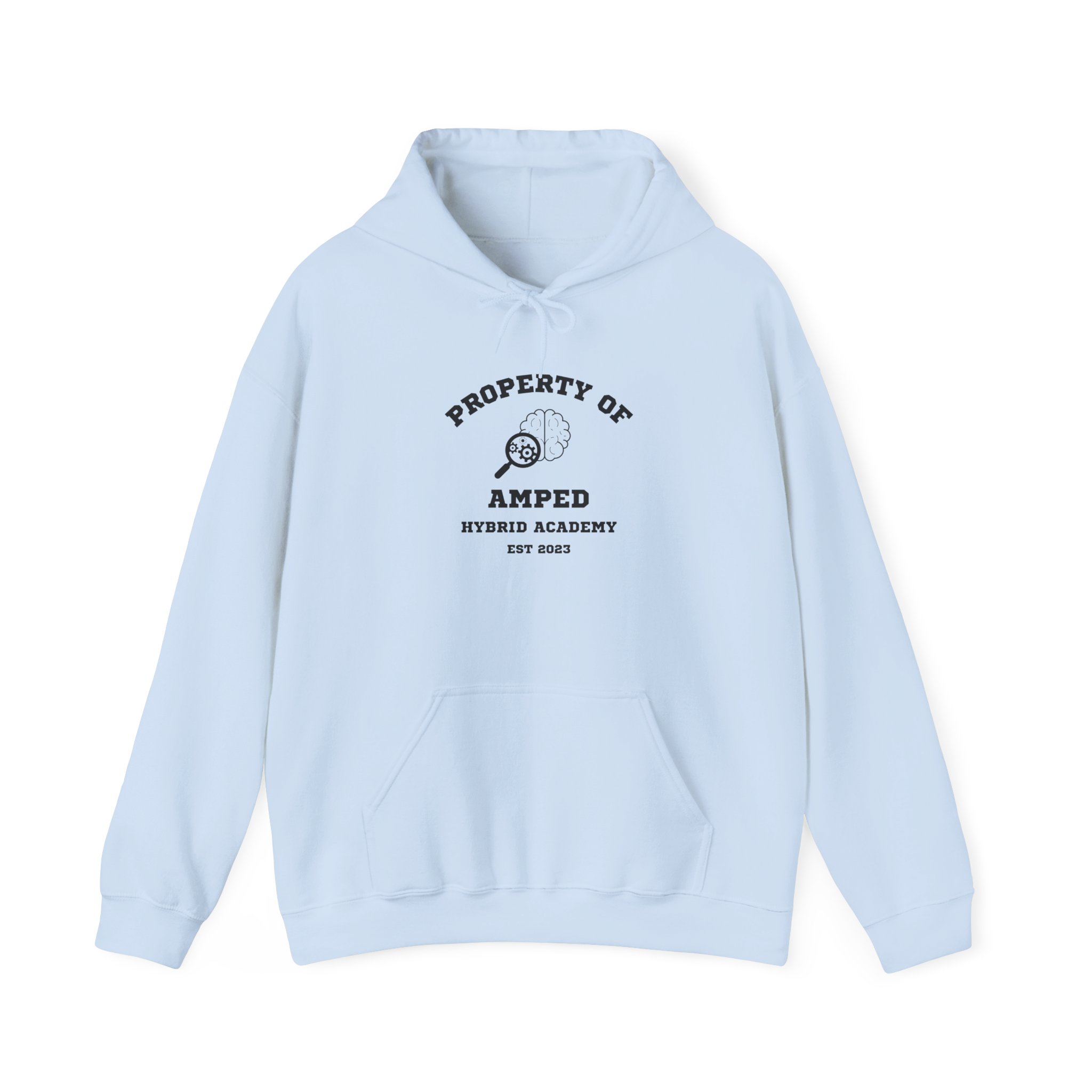 Property of AMPed Hybrid Academy Unisex Hooded Sweatshirt, Cozy Hoodie - Image 22