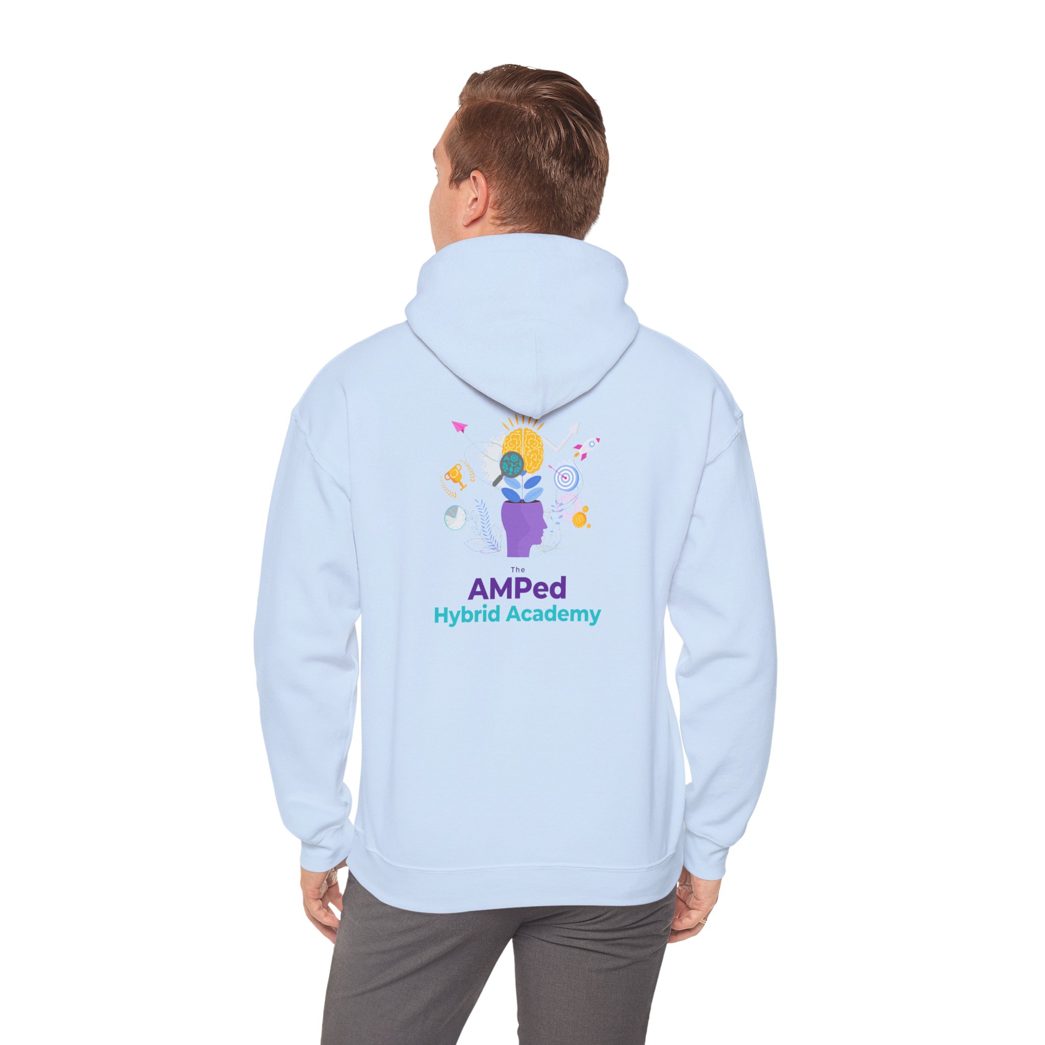 Property of AMPed Hybrid Academy Unisex Hooded Sweatshirt, Cozy Hoodie - Image 26