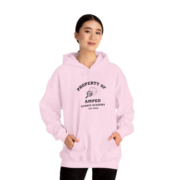 Property of AMPed Hybrid Academy Unisex Hooded Sweatshirt, Cozy Hoodie - Image 34