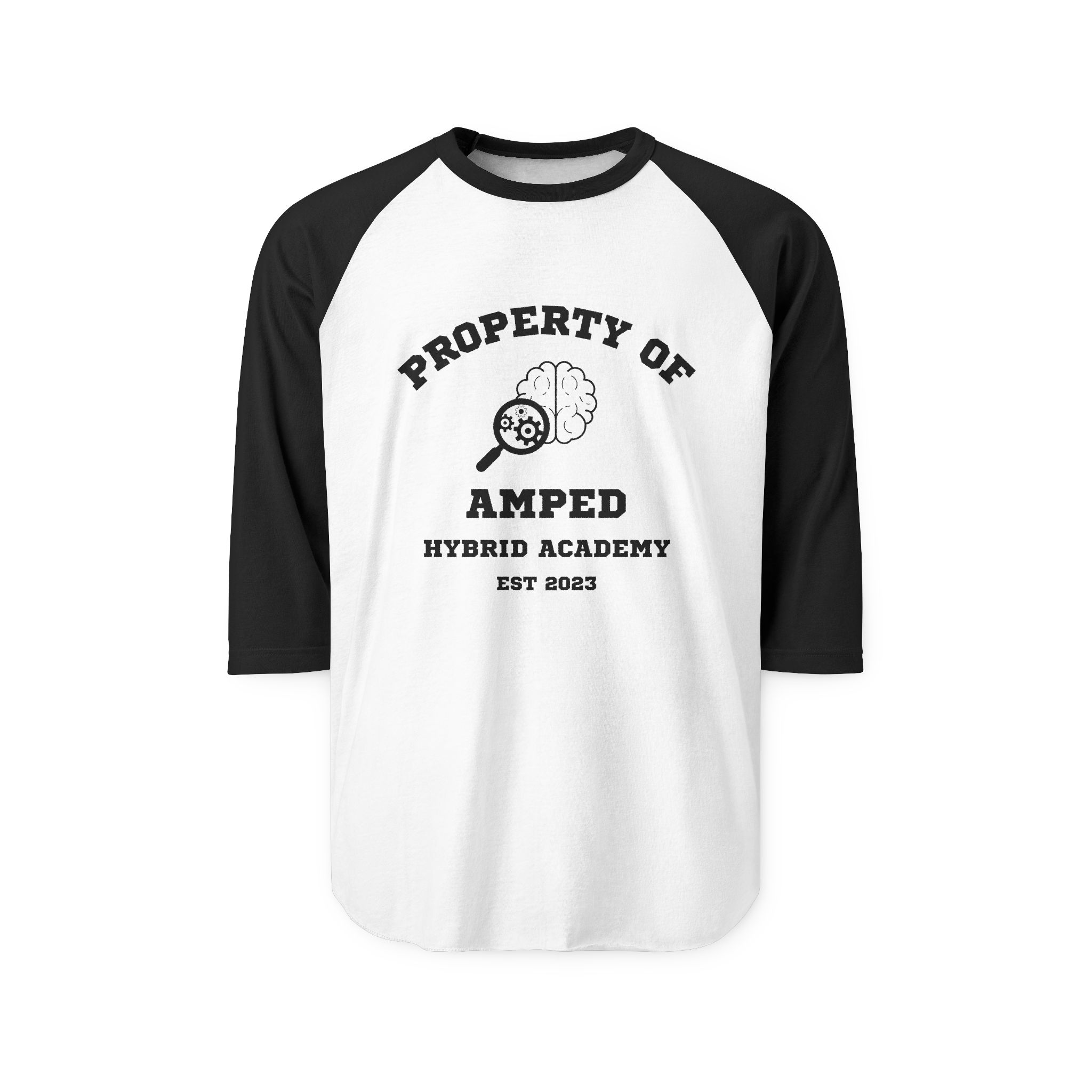 AMPed Hybrid Academy Unisex Raglan Shirt, Casual Wear, Baseball Shirt, Sports Shirt - Image 3