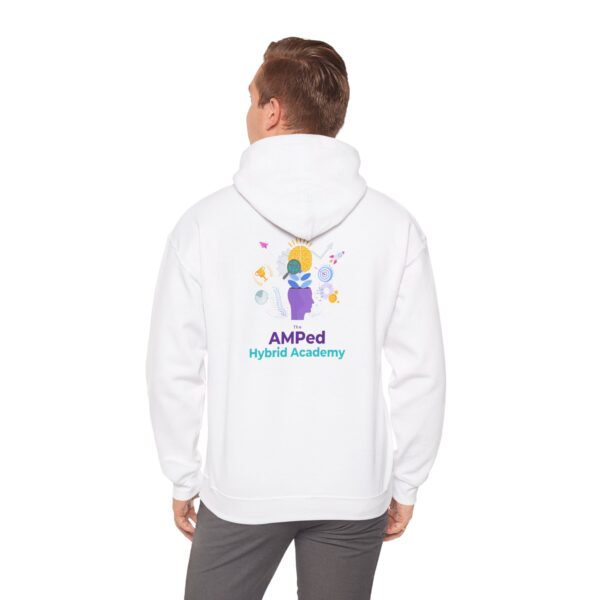 Property of AMPed Hybrid Academy Unisex Hooded Sweatshirt, Cozy Hoodie - Image 5